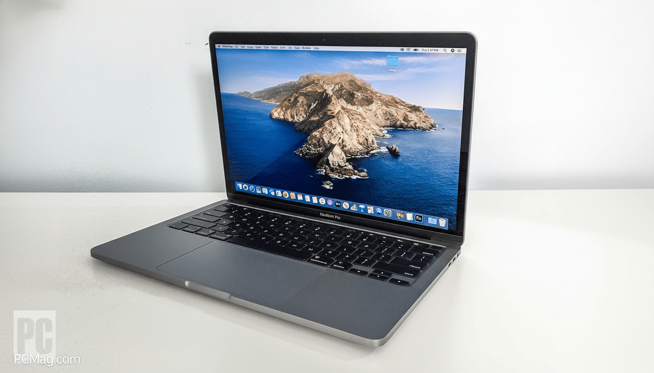 A professional image of a MacBook Pro, resized to a 16:9 aspect ratio, maintaining its original background and enhancing its overall presentation.