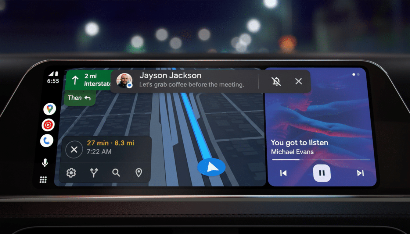 Android Auto interface with new customizable widget configuration options