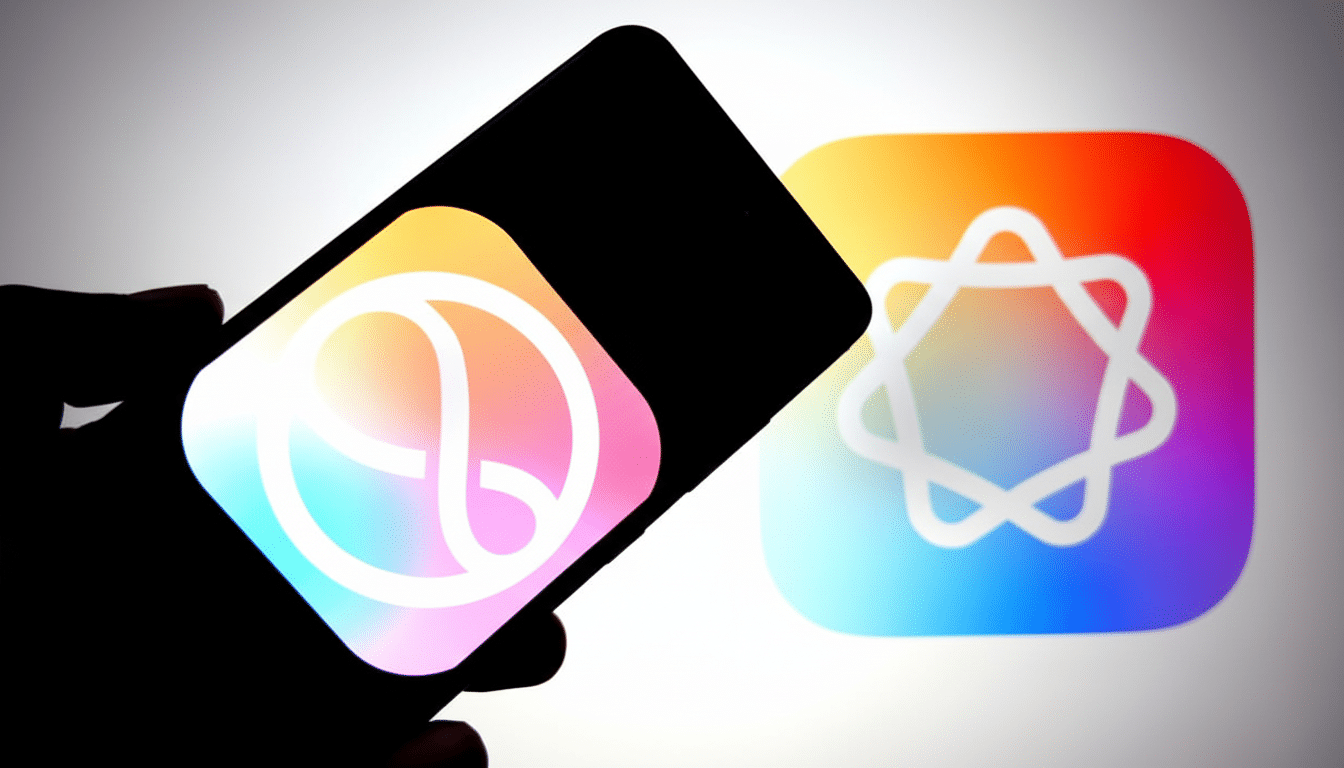 Apple Siri overhaul with Gemini AI integration, Apple and Gemini logos on iPhone screen