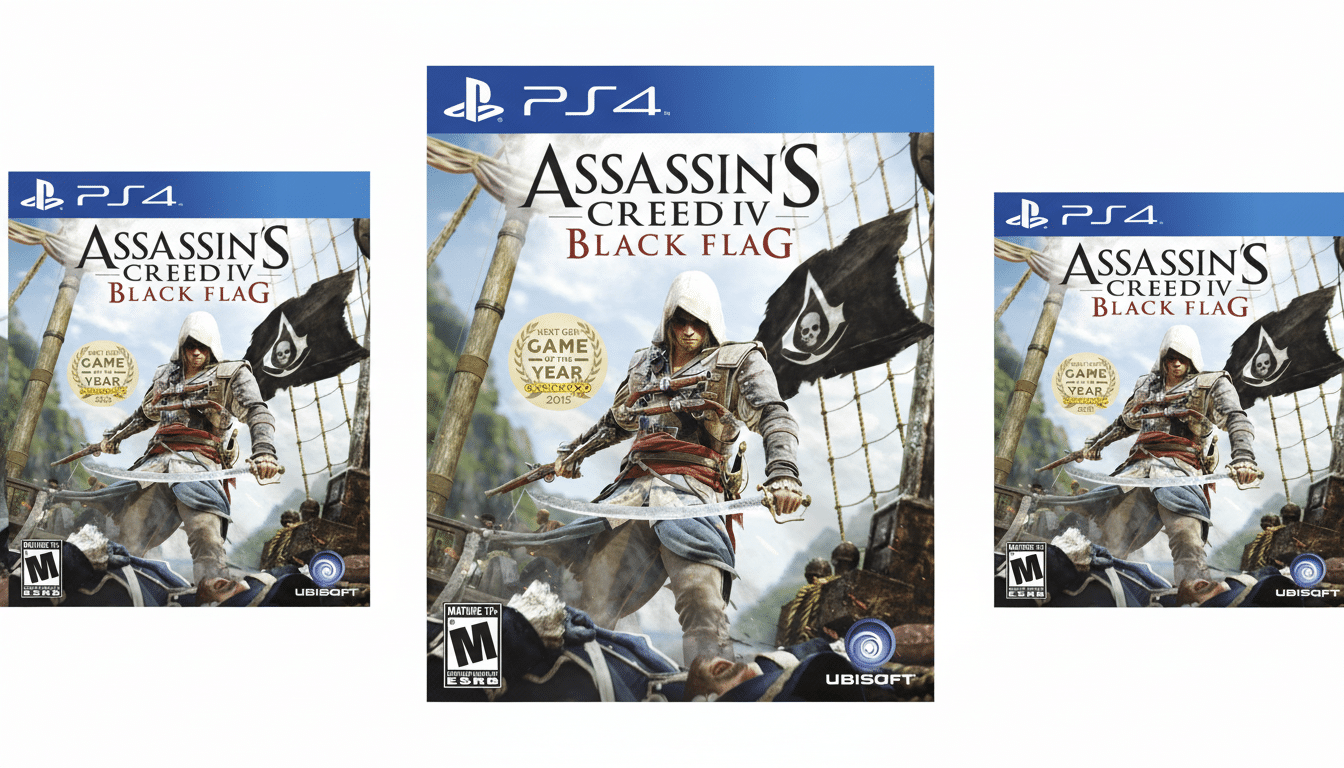 Assassin’s Creed IV: Black Flag remake rumour art showing pirate ship and skull flag