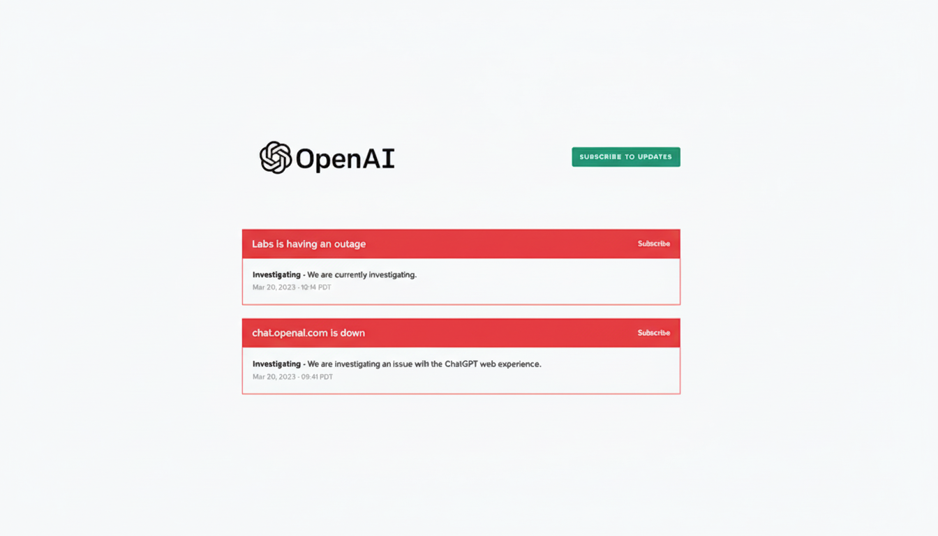 ChatGPT logo with wrench and gear for outage fixes, repairs, and quick troubleshooting