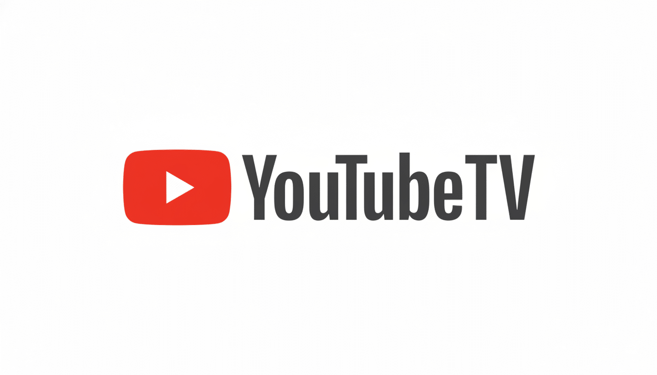 The YouTube TV logo, featuring a red play button icon next to the text YouTube TV in dark gray, set against a white background.