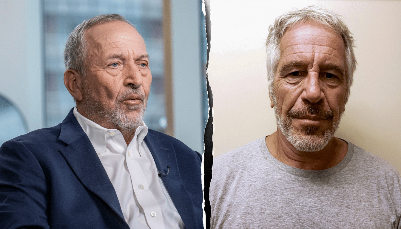 A split image showing two men. On the left, a man in a suit looks to the right. On the right, a man with a beard and grey t-shirt looks directly at the camera.
