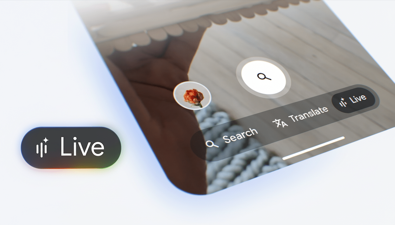 Google Search with muted speaker icon, testing Silence Search Live feature
