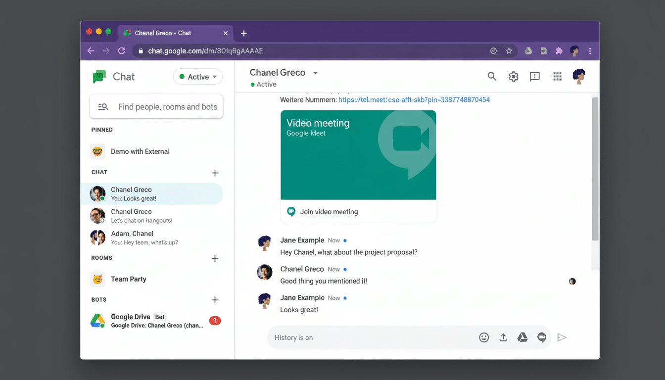 Google Chat hover message previews feature rolling out