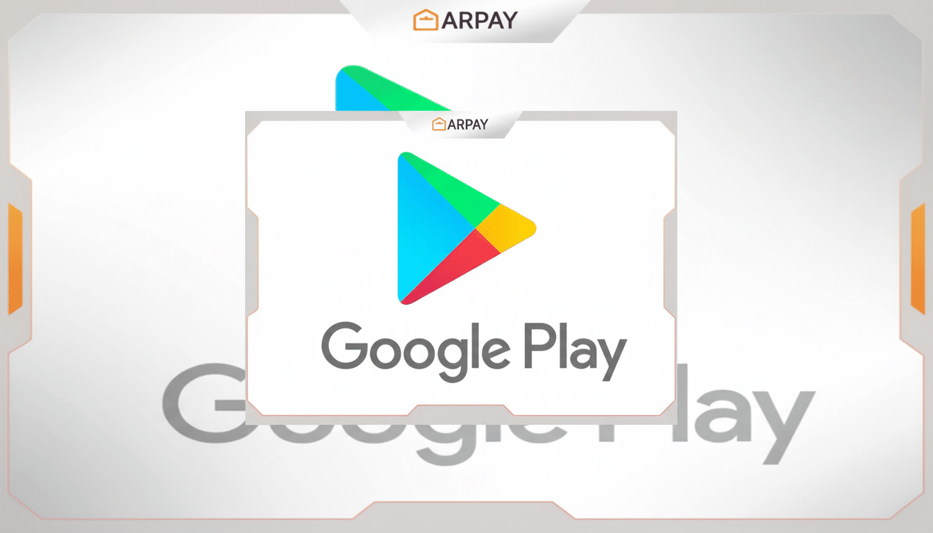The Google Play logo and text on a white background, resized to a 16:9 aspect ratio with a professional, clean presentation.