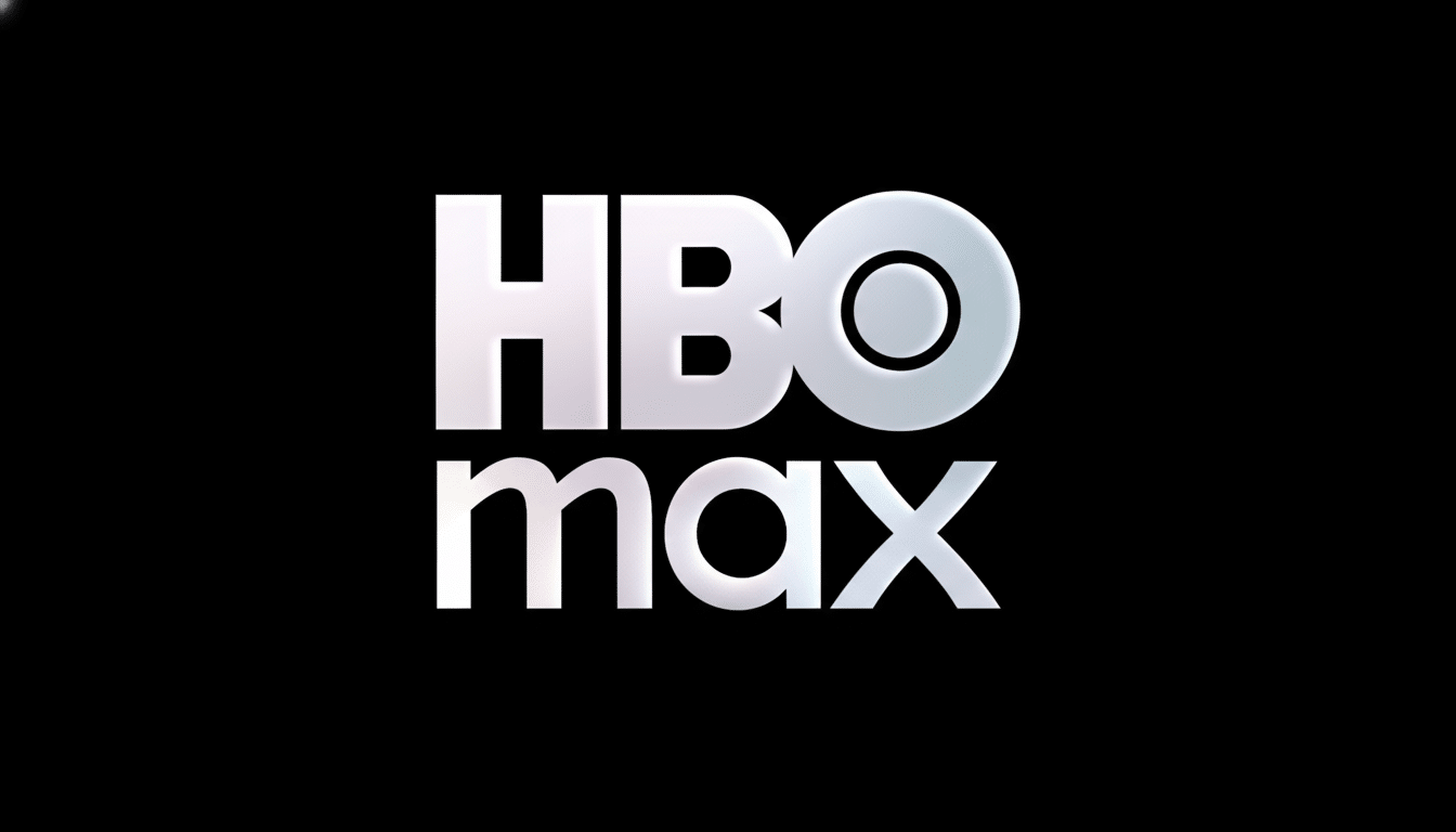 The HBO Max logo, featuring the word HBO in large, bold, white 3D letters with a subtle gradient, and max in smaller, similar 3D letters below it, all set against a solid black background.