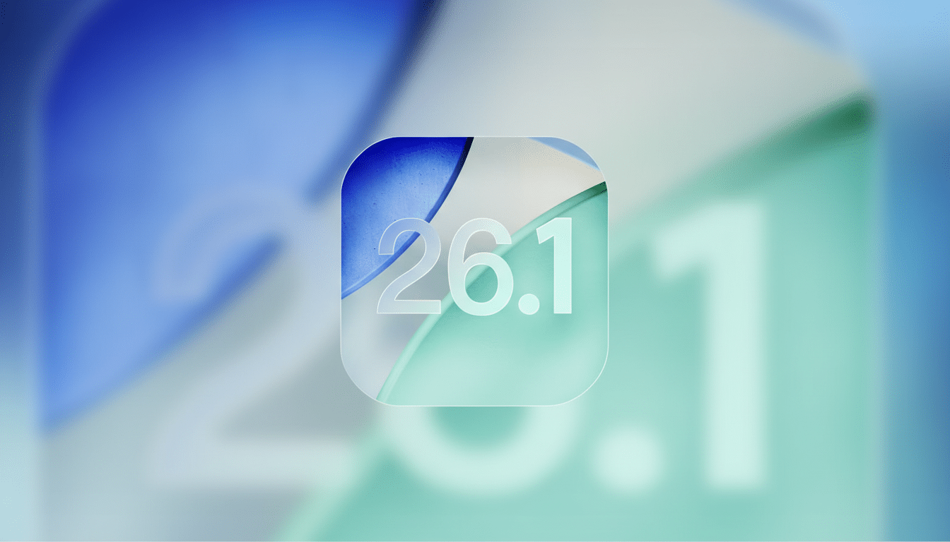 iOS 26.1 Liquid Glass opacity control on iPhone settings screen