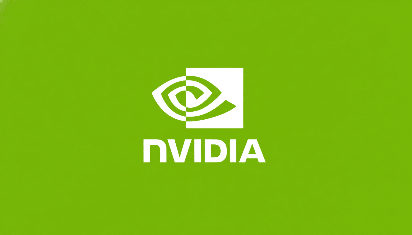 The NVIDIA logo, featuring a stylized white eye icon and the word NVIDIA in white text, set against a vibrant green background, resized to a 16:9 aspect ratio.