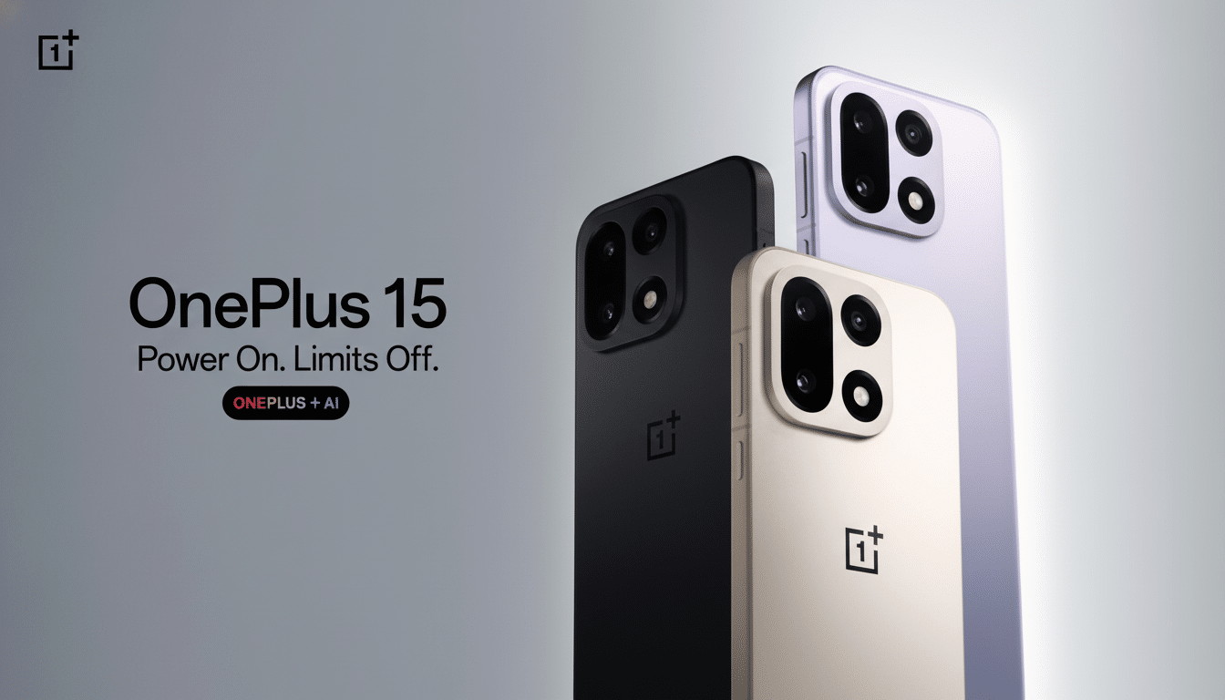 OnePlus 15 global launch livestream announcement teaser graphic