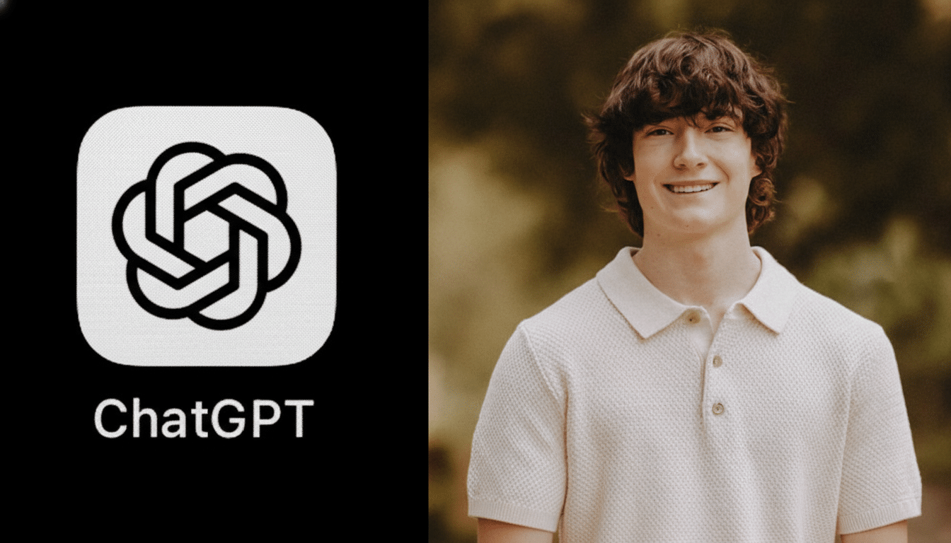 OpenAI logo with courthouse gavel as company disputes liability in teen suicide case