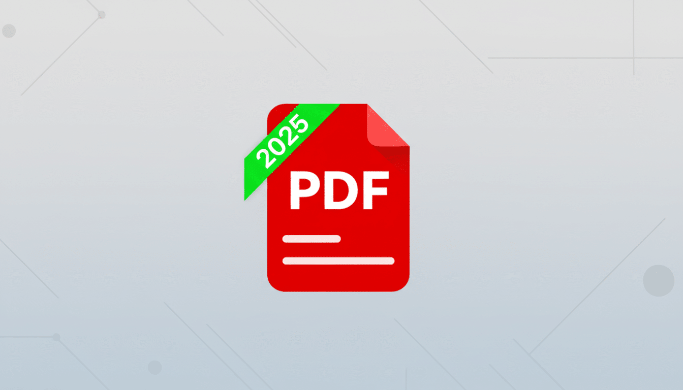 A red PDF icon with 2025 in a green banner on the top left, centered on a light gray background with subtle geometric patterns.
