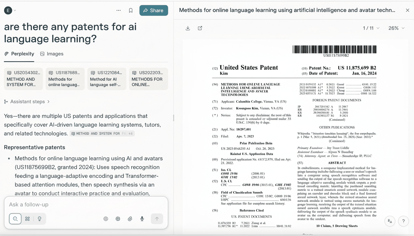 Perplexity launches AI patent research engine for smarter patent search