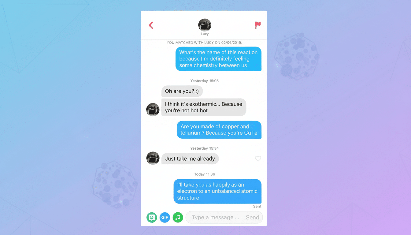 Tinder app showcasing Chemistry, an in-app AI matching feature