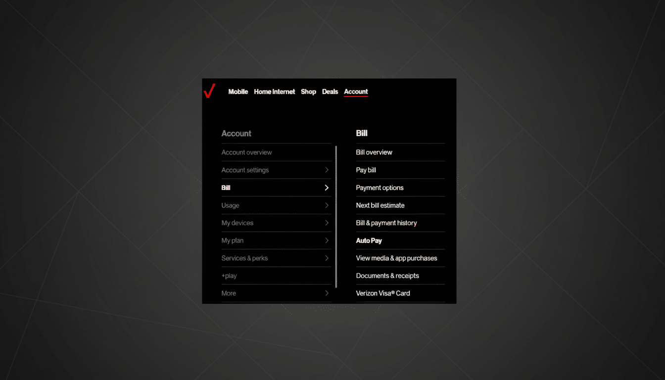Verizon billing autopay date drift on calendar with gear icon indicating fix