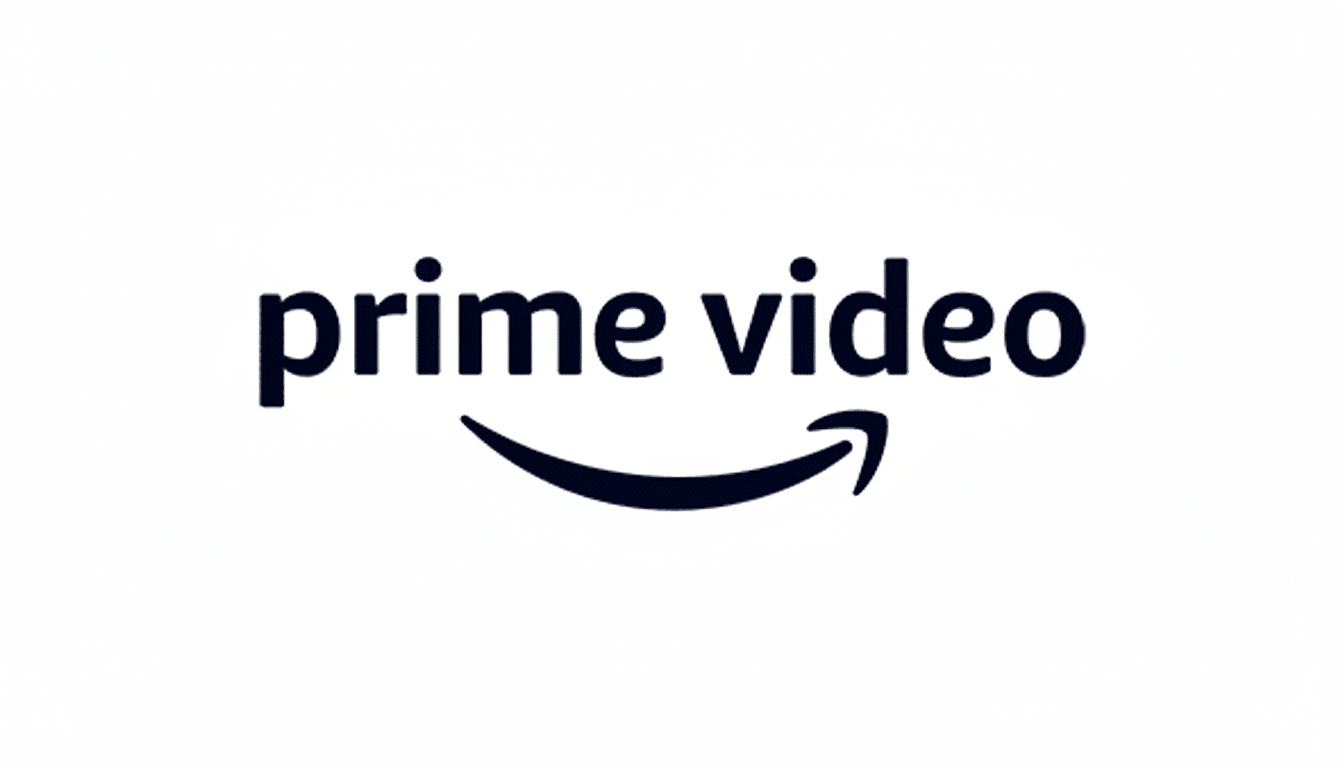 The Prime Video logo, featuring the words prime video in a dark blue sans-serif font, with a dark blue curved arrow resembling a smile underneath prime. The background is white.