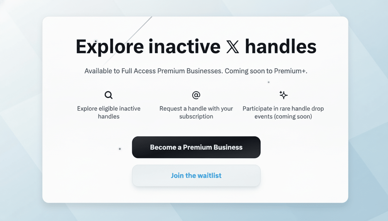X marketplace for rare inactive usernames and handle auctions