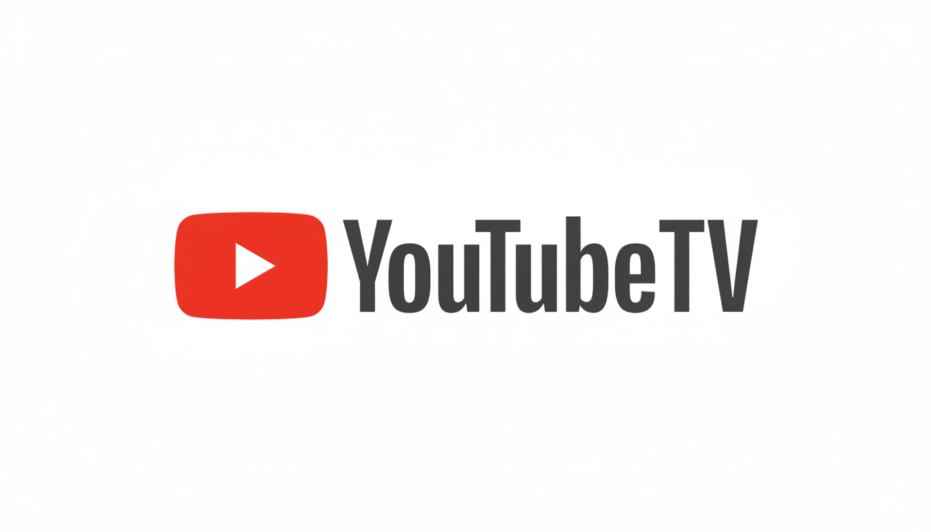 The YouTube TV logo, featuring a red play button icon next to the text YouTube TV in dark gray, set against a white background.