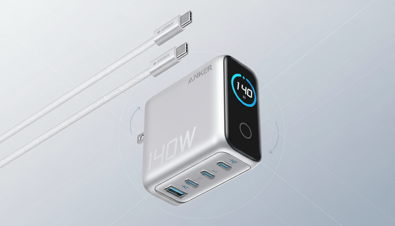 Anker 140W USB-C laptop charger on sale for .99 with on-page coupon