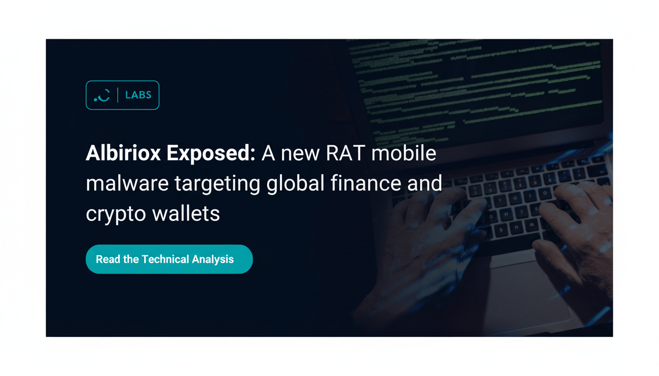 Android banking trojan Albiriox draining bank accounts on smartphone screen