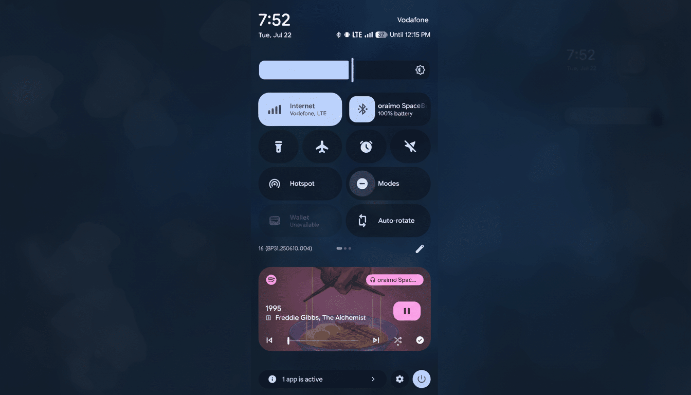 Android 16 QPR3 update with new tracking app UI on Pixel phone screen