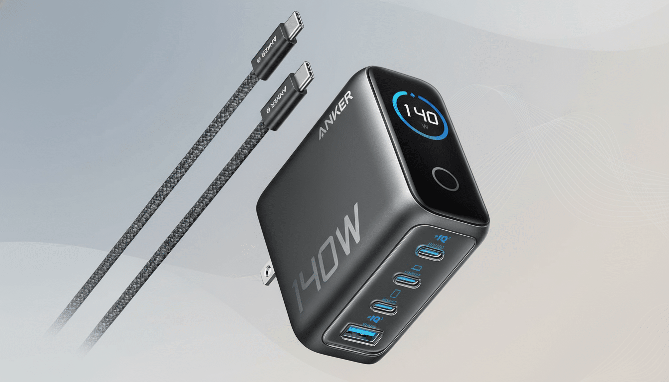 Anker 140W USB-C laptop charger discounted 30% in Amazon Prime deal