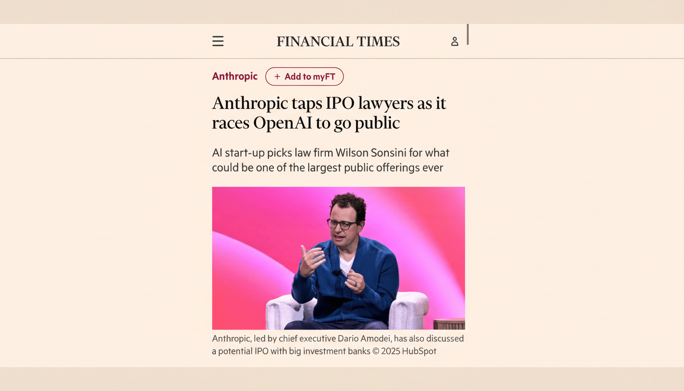 Anthropic retains Wilson Sonsini law firm for IPO legal counsel