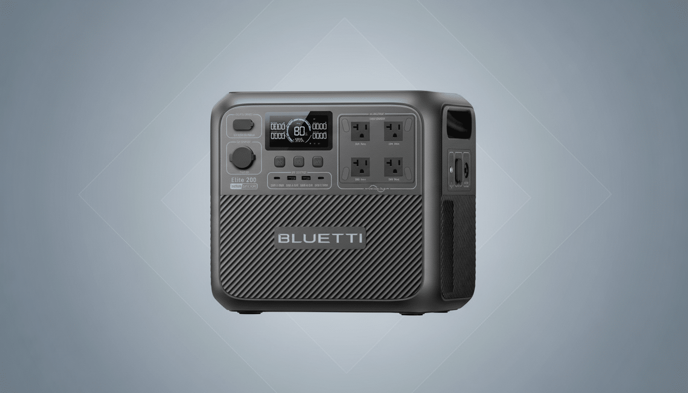 Bluetti Elite 200 V2 portable power station bundle with solar panels ,000 off