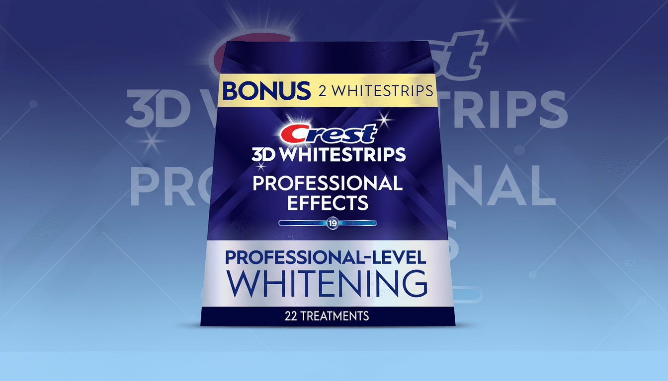 Crest Whitestrips teeth whitening pack, 30% off on Amazon