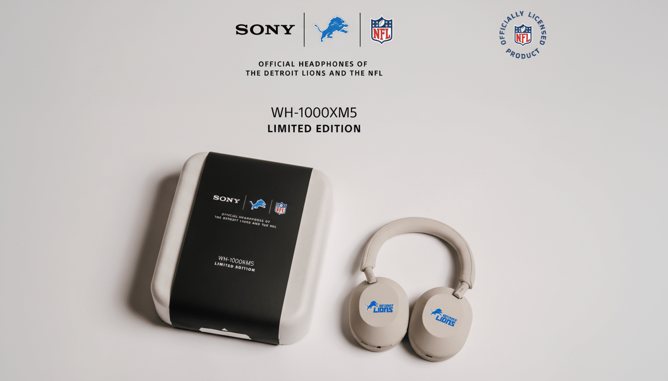 Sony WH-1000XM5 NFL Edition wireless noise-canceling headphones with league branding