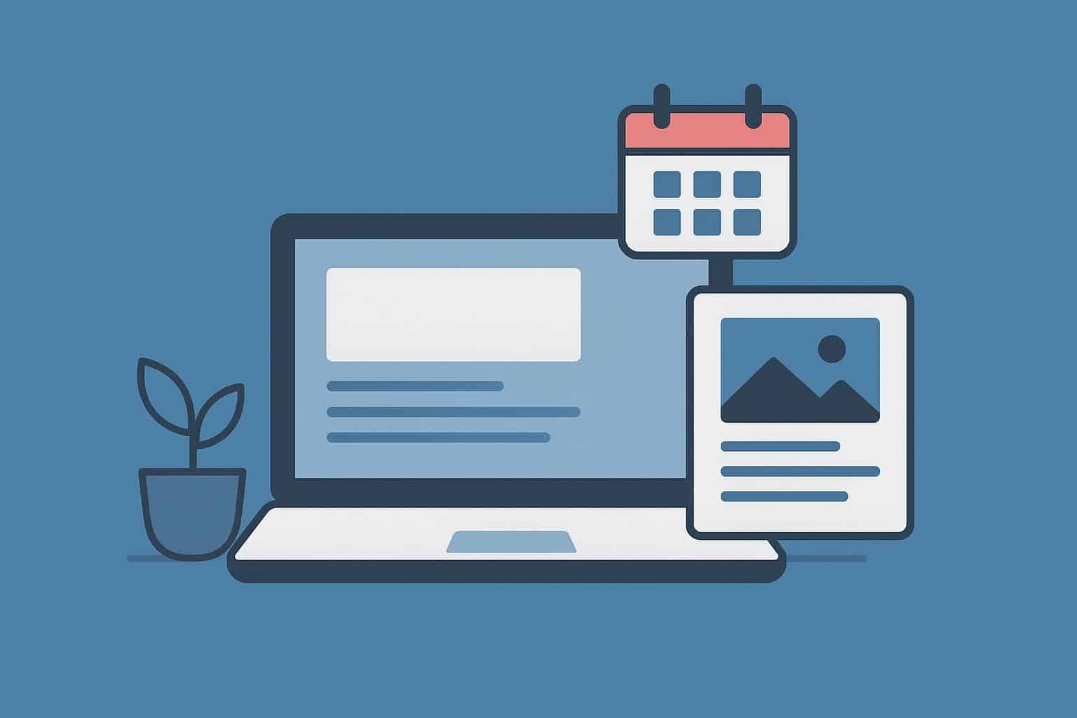 Main headline "Post Preview" displayed with graphics highlighting article content focus