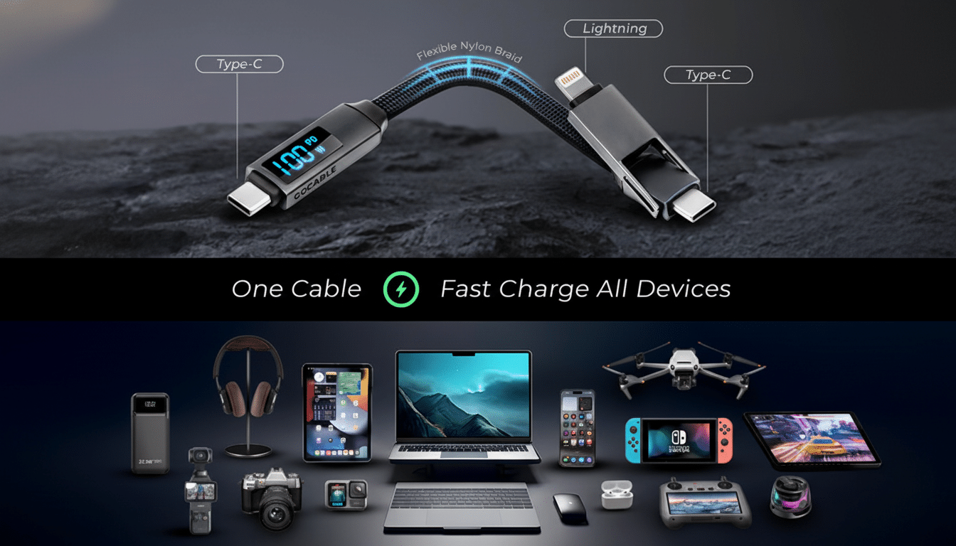 Compact 8-in-1 EDC charger with multiple connectors, $20 limited holiday deal