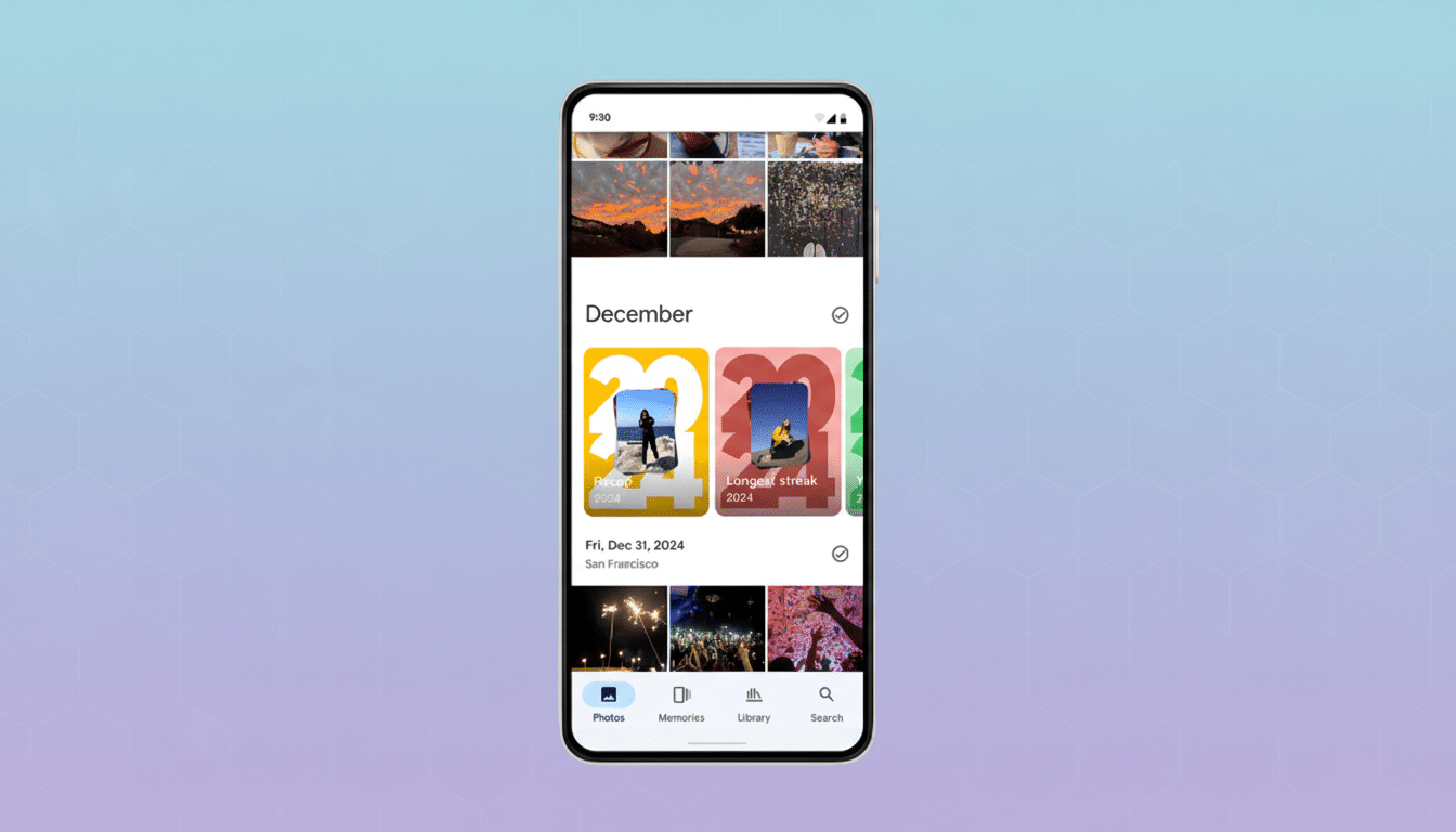 Google Photos Recap with more customization options displayed on app interface