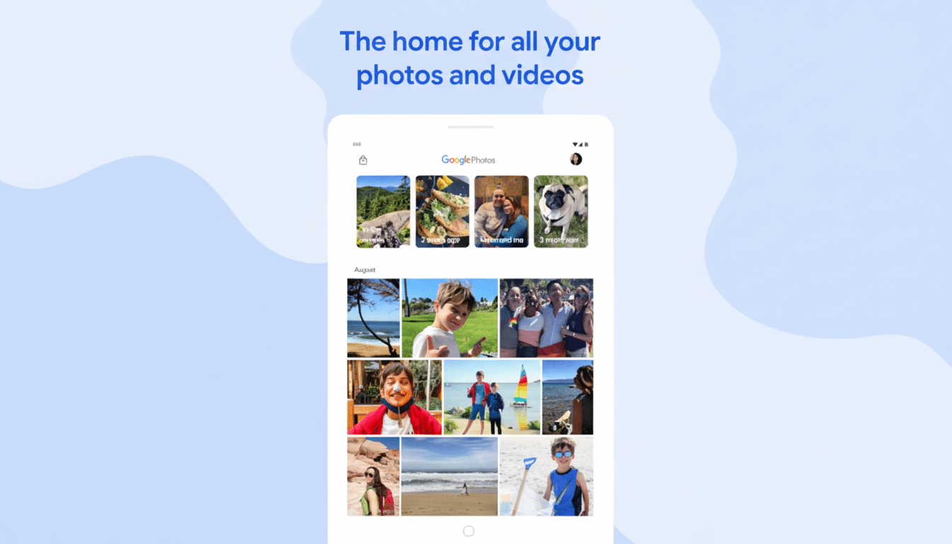 Google Photos perspective correction tool returns, gridlines aligning a skewed photo on phone