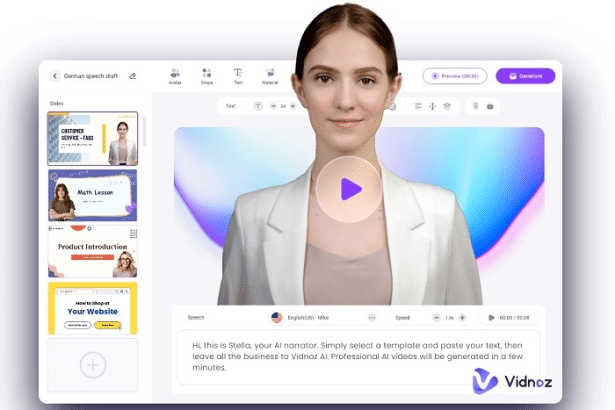 Image 1 of Free AI Video Generator: Create Stunning Videos Instantly with Vidnoz AI