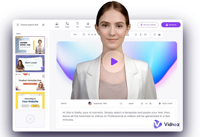 Image 1 of Free AI Video Generator: Create Stunning Videos Instantly with Vidnoz AI