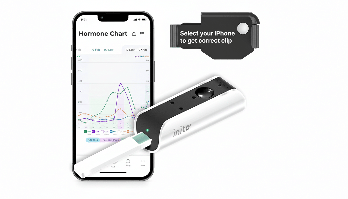 Inito AI-powered home antibody test kit with smartphone app displaying results