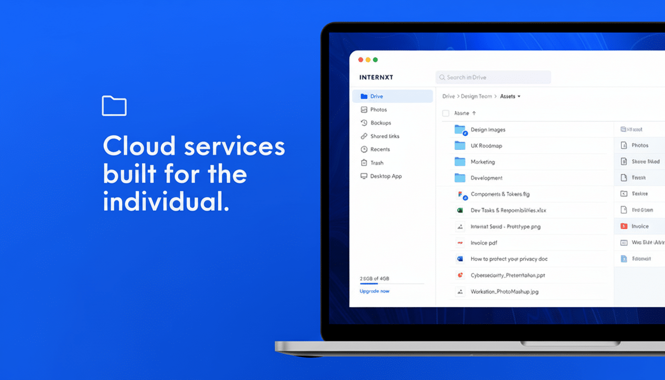 Internxt logo with cloud storage icon and down arrow highlighting 10TB lifetime price drop