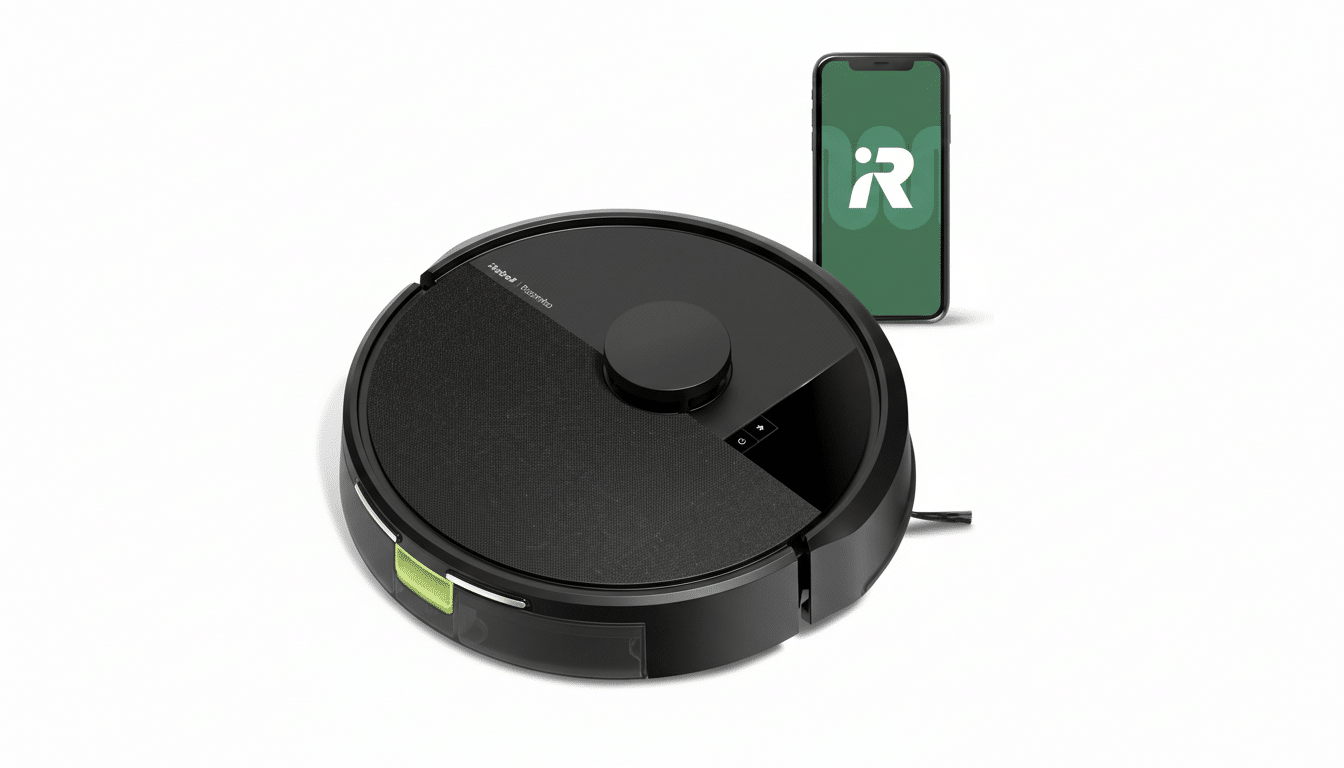 Roomba 105 robot vacuum cleaning floor, 50% off sale, now 9
