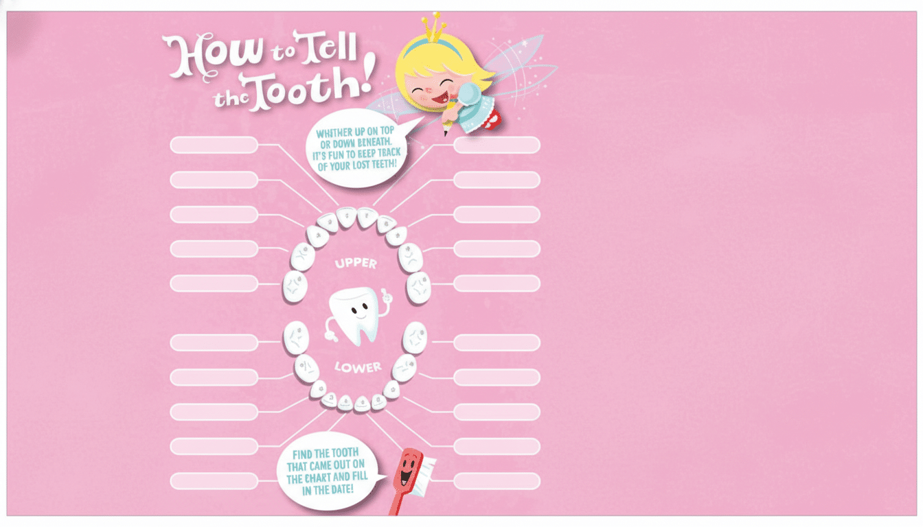Tooth Fairy Tracker app by a pillow with a tooth beneath, reimagining bedtime ritual