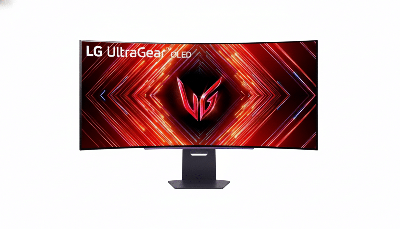 LG UltraGear 45-inch curved OLED gaming monitor 47% off sale