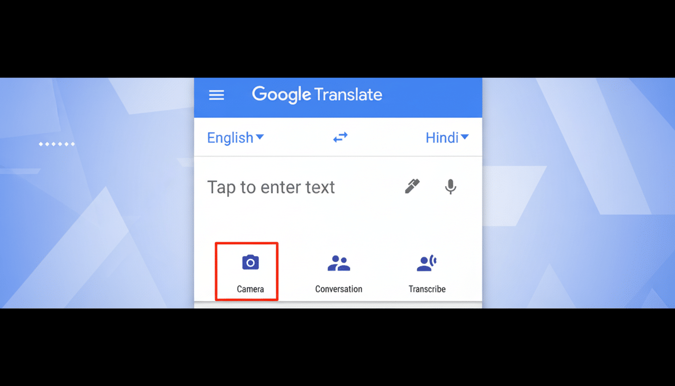 Phone showing Google Translate sending live audio translations to wireless headphones