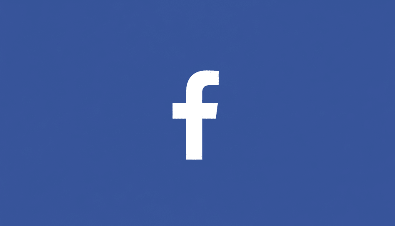 The Facebook logo, a white lowercase f on a blue background, resized to a 16:9 aspect ratio.