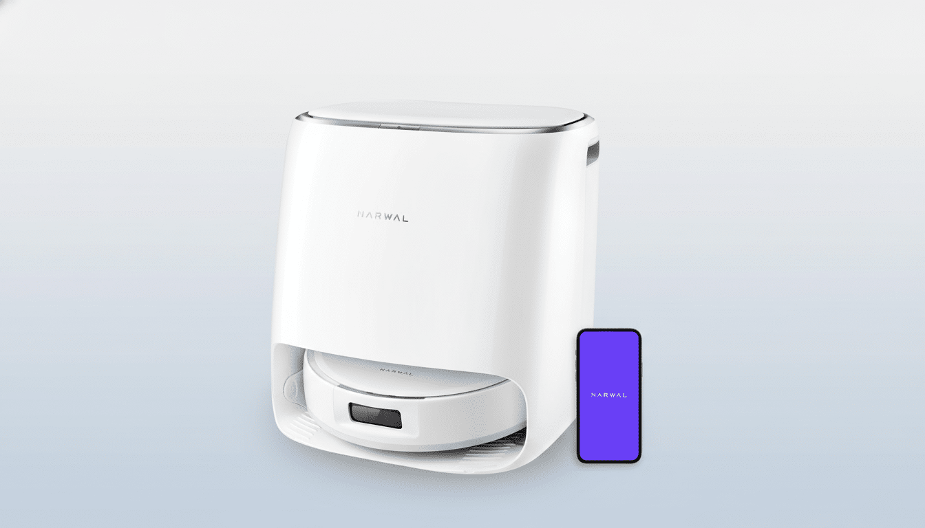 Narwal Freo Pro robot vacuum-mop with self-cleaning dock