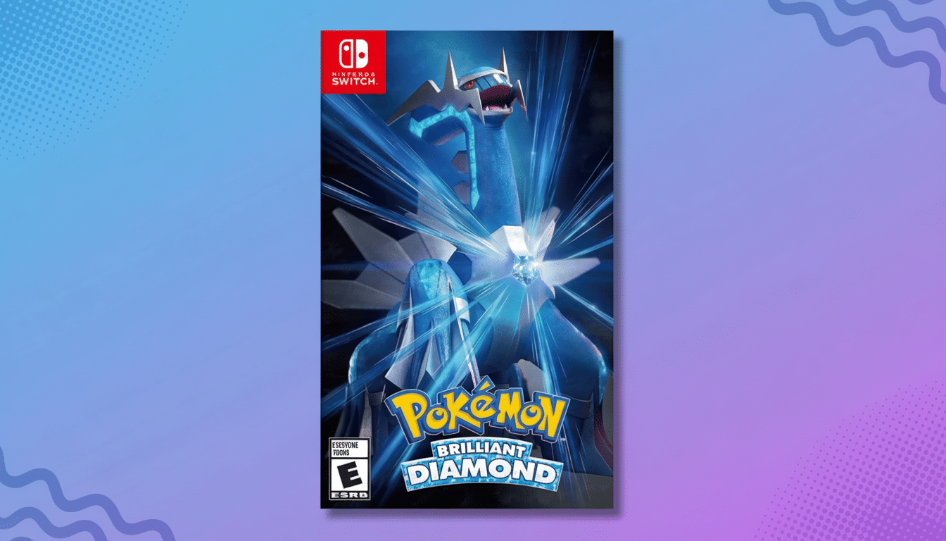 Pokémon Brilliant Diamond Nintendo Switch game cover with 10% off sale banner