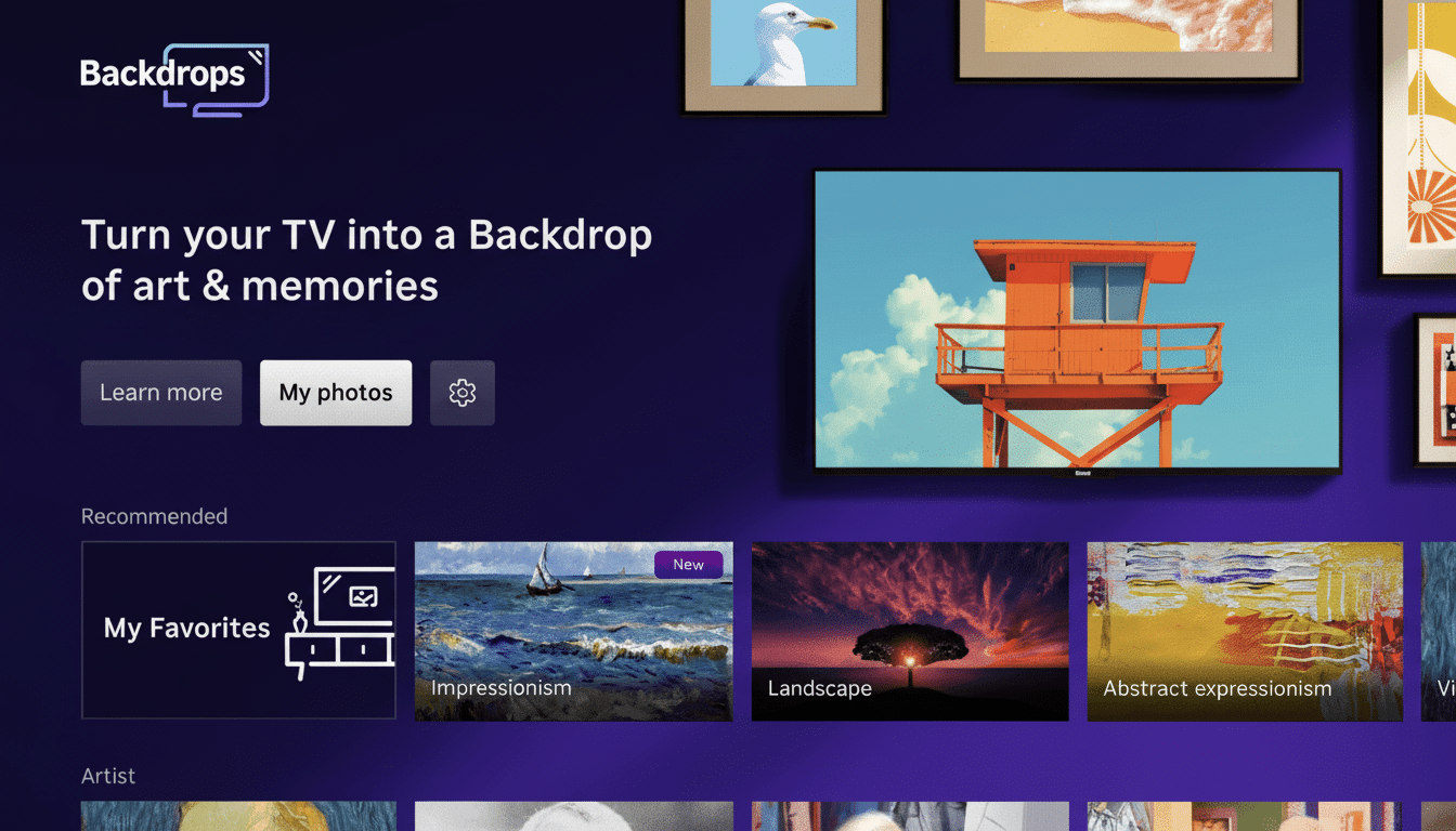 Roku City screensaver shown as Photo Streams feature shuts down