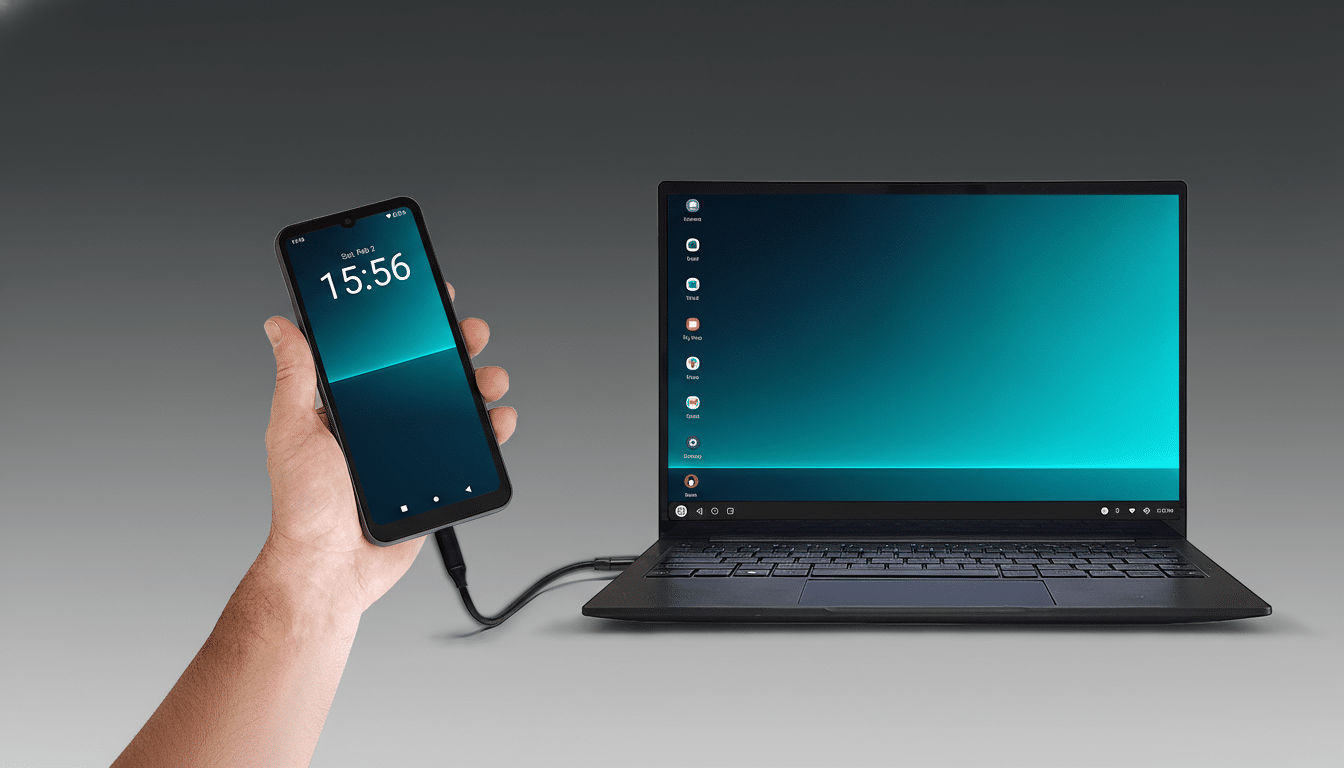 NexDock 6 laptop shell powered by Samsung Galaxy phone via DeX