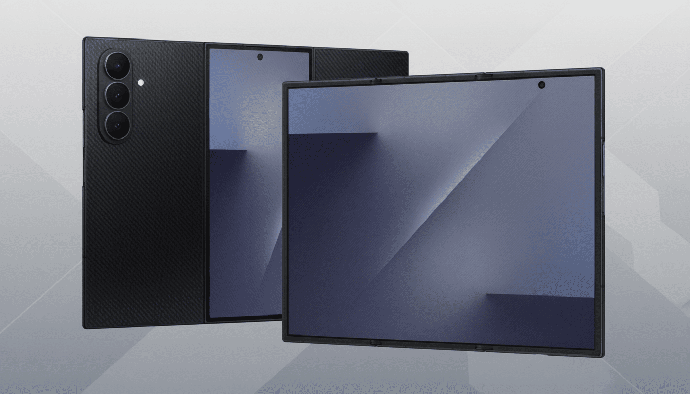 Samsung Galaxy Z TriFold hands-on showing tri-fold display open and folded