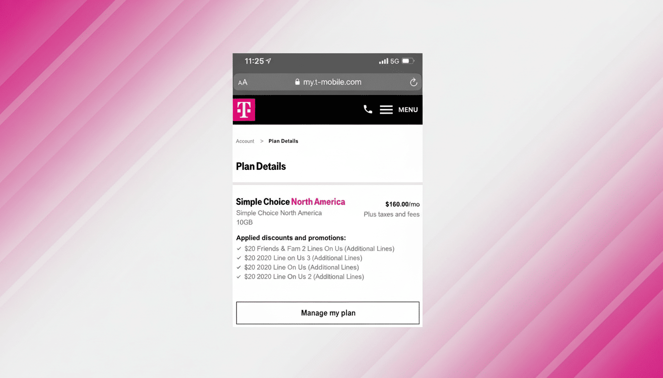T-Mobile free additional line promotion with logo and smartphones