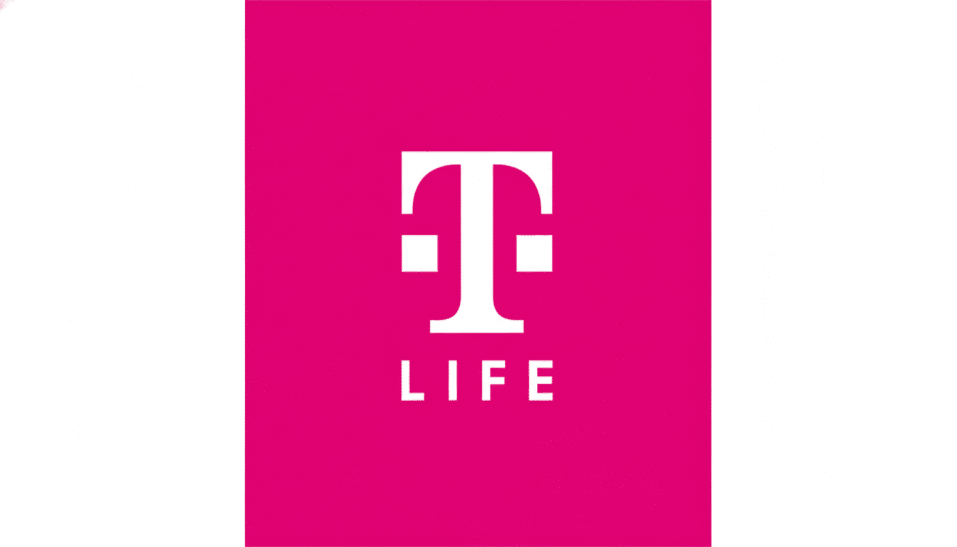 The T-Life logo, featuring a white stylized T with two small squares on either side of the vertical bar, above the word LIFE in white capital letters, all set against a vibrant magenta background. The image is presented in a 16:9 aspect ratio with a white border.